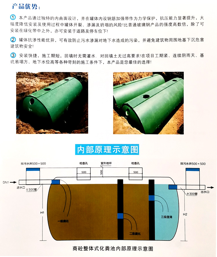 遂溪玻璃钢化粪池